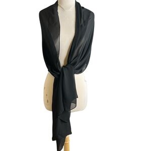 Elegant Black Sheer Scarf